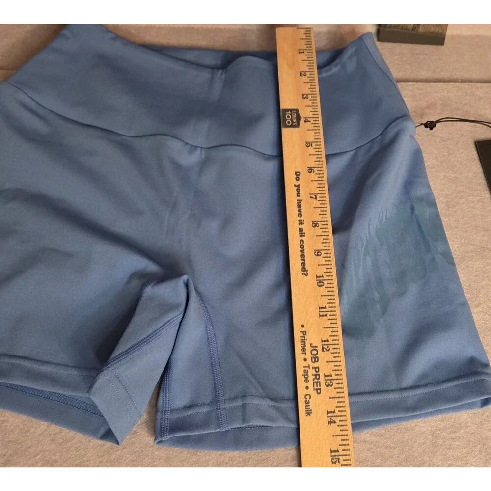 CIVIL REGIME No Tomorrow Women's Large Blue Sports Bra Shorts 2 Piece Set NWT
